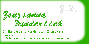 zsuzsanna wunderlich business card